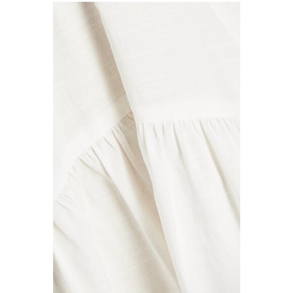 VINCE Cutout Slub Cotton‎ Midi Dress in White  size Small - Picture 9 of 9